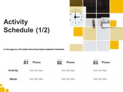 Activity schedule week ppt powerpoint presentation slides example topics