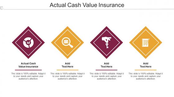 Actual Cash Value Insurance Ppt Powerpoint Presentation Infographic Cpb