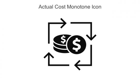 Actual Cost Monotone Icon In Powerpoint Pptx Png And Editable Eps Format