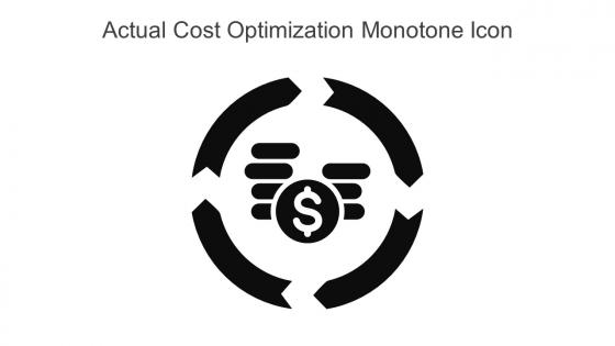 Actual Cost Optimization Monotone Icon In Powerpoint Pptx Png And Editable Eps Format