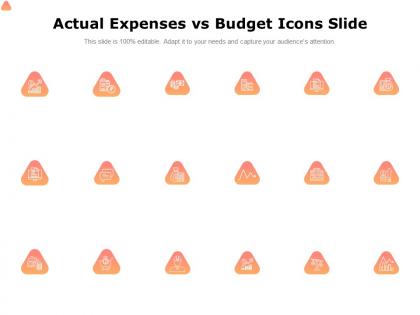 Actual expenses vs budget icons slide growth ppt powerpoint