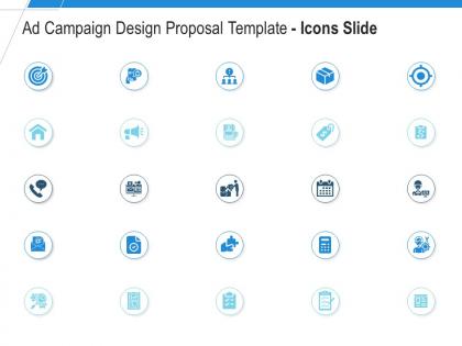 Ad campaign design proposal template icons slide ppt powerpoint presentation inspiration
