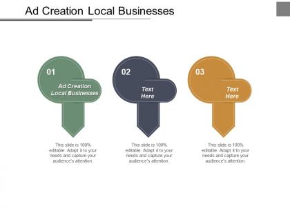 Ad creation local businesses ppt powerpoint presentation gallery graphics example cpb