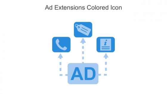 Ad Extensions Colored Icon In Powerpoint Pptx Png And Editable Eps Format