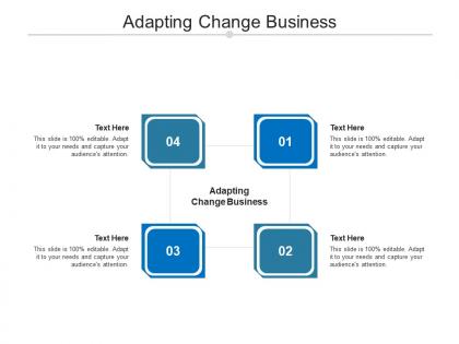 Adapting change business ppt powerpoint presentation summary rules cpb