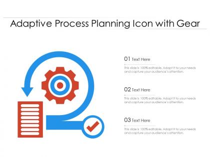 Adaptive process planning icon with gear