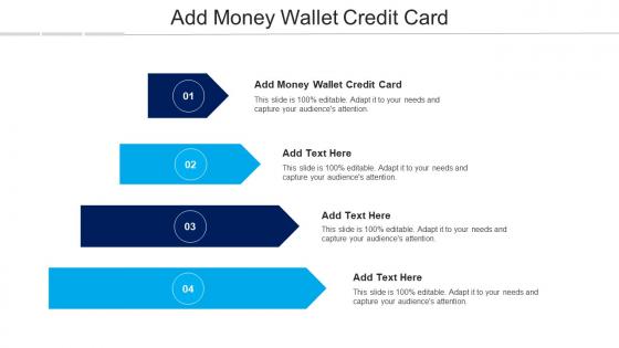 Add Money Wallet Credit Card Ppt Powerpoint Presentation Demonstration Cpb