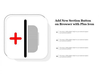 Add new section button on browser with plus icon