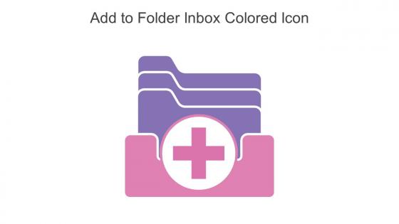 Add To Folder Inbox Colored Icon In Powerpoint Pptx Png And Editable Eps Format