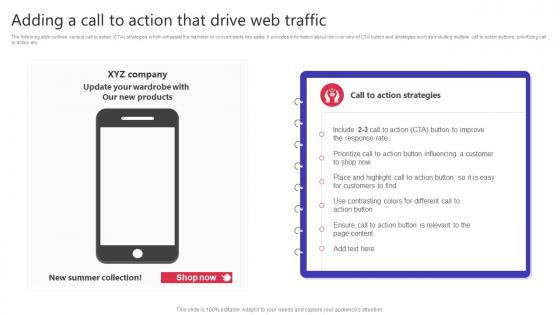 Adding A Call To Action That Drive Web Traffic Building Video Marketing Strategies