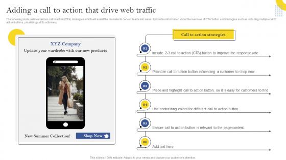Adding A Call To Action That Drive Web Traffic Effective Facebook Marketing Strategies