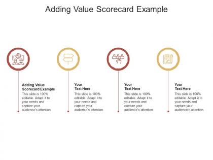 Adding value scorecard example ppt powerpoint presentation ideas graphics tutorials cpb