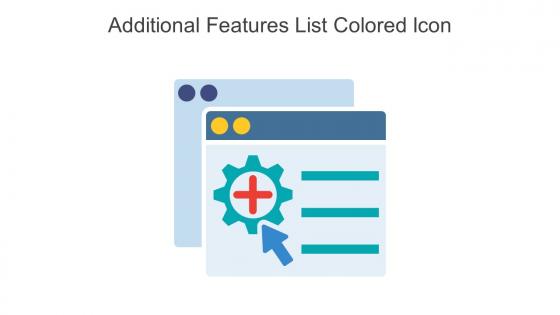 Additional Features List Colored Icon in powerpoint pptx png and editable eps format