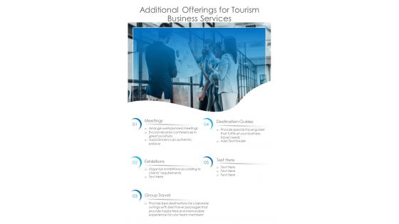 Additional Offerings For Tourism Business Services One Pager Sample Example Document