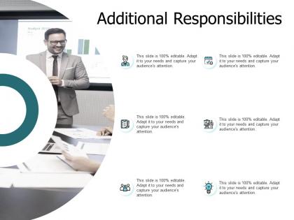 Additional responsibilities icons j150 ppt powerpoint presentation file