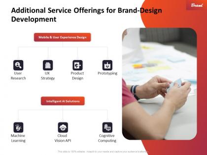 Additional service offerings for brand design development ppt slides outline