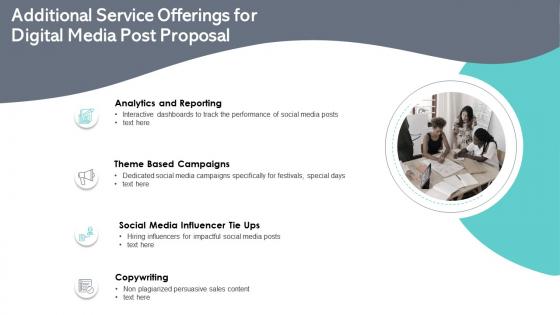 Additional service offerings for digital media post proposal ppt styles example