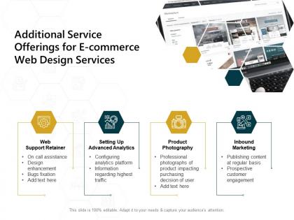 Additional service offerings for e commerce web design services analytics ppt presentation good