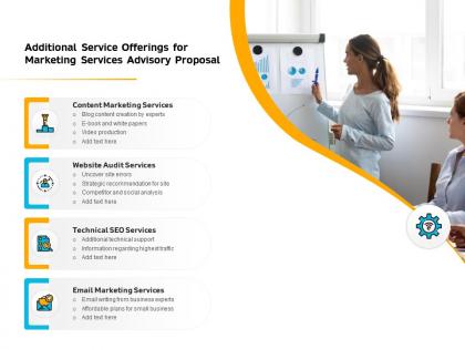 Additional Service Offerings For Marketing Services Advisory Proposal Ppt