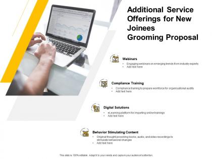 Additional service offerings for new joinees grooming proposal ppt presentation ideas