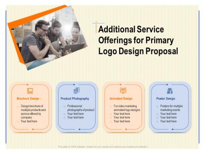 Additional service offerings for primary logo design proposal ppt powerpoint presentation