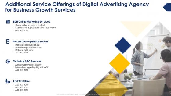 Additional service offerings of digital advertising agency for business growth services