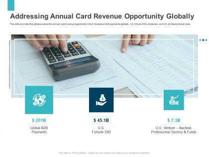 Addressing annual card revenue opportunity globally series b ppt portfolio graphics show