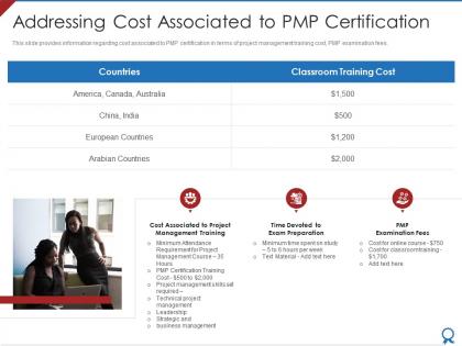 Addressing cost associated to pmp certification pmp certification qualification process it