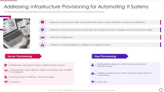 Addressing infrastructure provisioning for devops infrastructure automation it