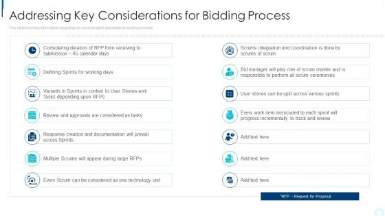Addressing Key Considerations For Bidding Process Planning And Execution