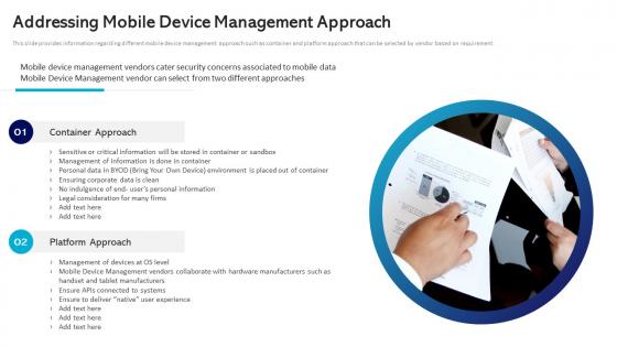Addressing Mobile Device Management Approach Management And Monitoring