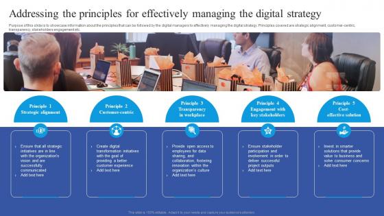 Addressing The Principles For Effectively Guide To Place Digital At The Heart Of Business Strategy SS V