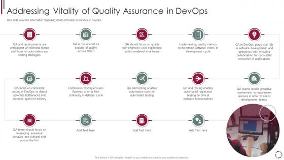 Addressing vitality of quality devops model redefining quality assurance role it