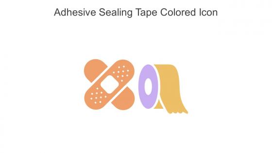 Adhesive Sealing Tape Colored Icon In Powerpoint Pptx Png And Editable Eps Format