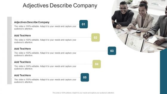 Adjectives Describe Company In Powerpoint And Google Slides Cpb