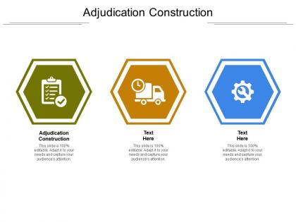 Adjudication construction ppt infographic template brochure cpb