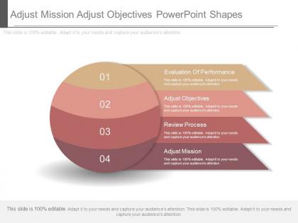 Adjust mission adjust objectives powerpoint shapes
