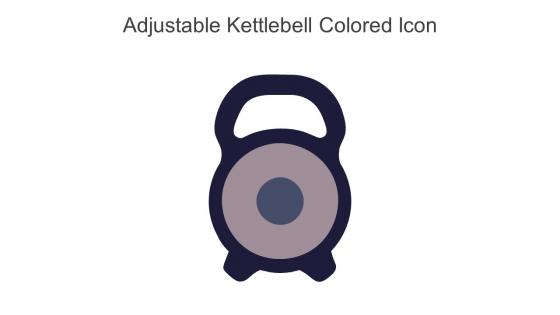 Adjustable Kettlebell Colored Icon in powerpoint pptx png and editable eps format