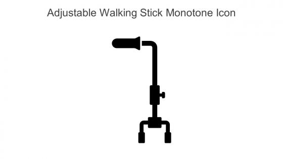 Adjustable Walking Stick Monotone Icon In Powerpoint Pptx Png And Editable Eps Format