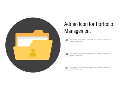 Admin icon for portfolio management