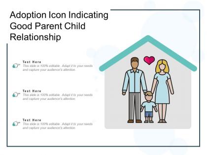 Adoption icon indicating good parent child relationship
