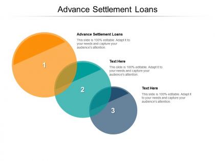Advance settlement loans ppt powerpoint presentation gallery example file cpb