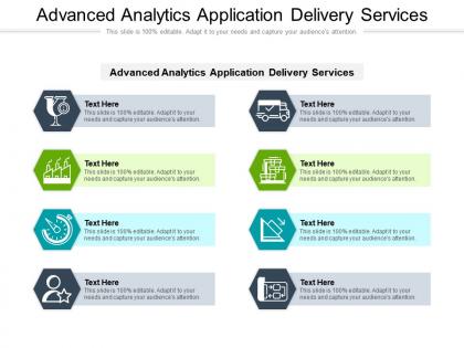 Advanced analytics application delivery services ppt powerpoint presentation styles visuals cpb