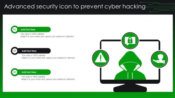 Advanced Security Icon To Prevent Cyber Hacking