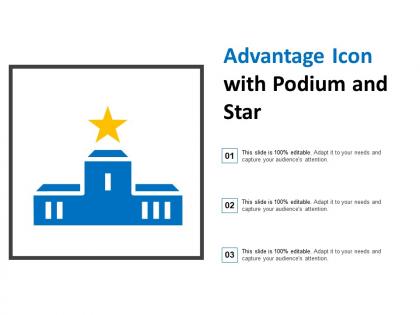 Advantage icon with podium and star