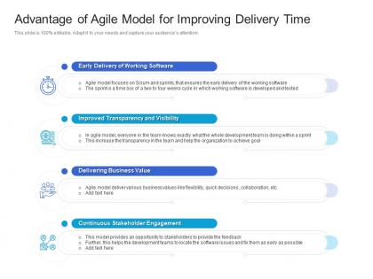 Advantage of agile model for improving delivery time