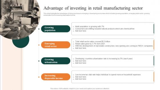 Advantage Of Investing In Retail Manufacturing Sector FMCG Manufacturing Company