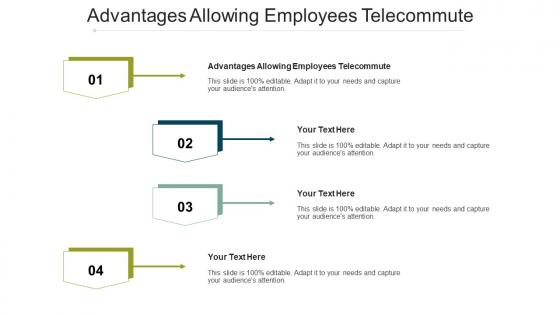 Advantages Allowing Employees Telecommute Ppt Powerpoint Presentation Infographics Cpb