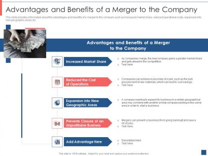 Advantages and benefits of a merger to the company overview of merger and acquisition