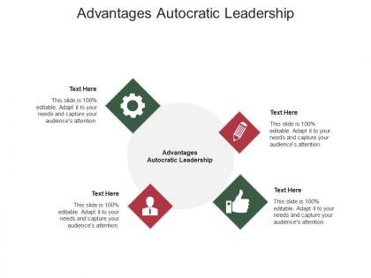 Advantages autocratic leadership ppt powerpoint presentation file files cpb